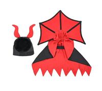 Costume de vampire pour animaux de compagnie - tenue de compagnie de vampire, cape de diable et chapeau pour chiens chiens | Robe de sorcier d'Halloween pour chaton de chiot, vêtements de manteau de c