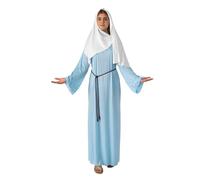 Costume de Vierge Marie Bleue et Blanche pour Adultes - Superbe Design, Parfait pour Les événements Religieux, Noël, la nativité, Le Cosplay et Les Spectacles dramatiques d'halloween