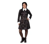 RUBIE'S Wednesday - La famille Addams - Mercredi - Déguisement Adulte - Taille XS à L au choix - Fancy Robe - Robe Manches Longues - Pour Halloween, Soirée Costumée, Carnaval - Idée Cadeaux