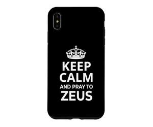 Costume de Zeus/Inscription Amusante « Keep Calm and Pray to Zeus » Coque pour iPhone XS Max