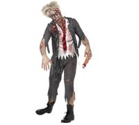Costume De Zombie Pour Adultes Halloween Tenue Effrayante Sanguinolente
