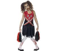 Costume De Zombie Pour Filles D'Halloween Tenue De Cheerleader Fille D'École
