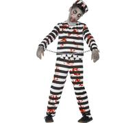 Costume De Zombie Pour Garçons Costume D'Halloween Tenue De Fête Enfant Condamné
