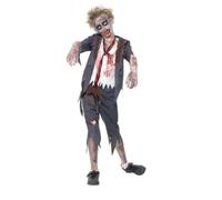 Costume De Zombie Pour Garçons Costume D'Halloween Tenue De Fête Enfant Condamné
