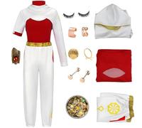 Costume de zombie Woman4 pour filles, déguisement de pom-pom girl Nova Cosplay avec perruque, boucles d'oreilles, bracelet, ensemble d'Halloween (a, M)