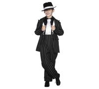 Costume De Zoot Suit Pour Garçons Rayé Mafia Bugsy Malone