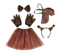 Costume d'écureuil - Accessoires de cosplay d'Halloween avec queue, costume d'animal avec gants | pour Noël, Pâques, bal masqué, théâtre, école, jeux, séance photo, scène