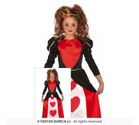 Costume Déguisement Fille Reine Des Cœurs Livre Contes Fée Violet Polyester