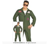 Costume Déguisement Militaire Homme Pilote Aviateur FG8 Multi Polyester S à XXL