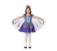 FIESTAS GUIRCA Déguisement Paon Merveilleux Filles - Robe Paon Bleu et Violet avec Ailes - Costume Enfants - Filles Âge 5-6 Ans
