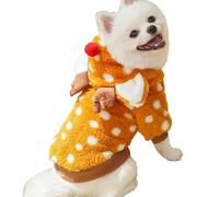 Costume d'élan de Noël pour chien, tenue d'élan de Noël pour chiot - Vêtements polaires de Cosplay pour animaux de compagnie, Costume de noël pour chien et élan,Tenues pour chiens par temps froid, dég