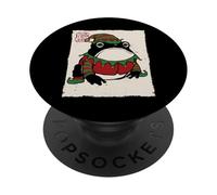 Costume d'elfe de Noël Amusant en Forme de Grenouille grincheuse Japonaise PopSockets PopGrip Adhésif