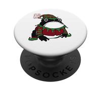 Costume d'elfe de Noël Amusant en Forme de Grenouille grincheuse Japonaise PopSockets PopGrip Adhésif