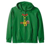 Costume d'elfe de Père Noël Sweat à Capuche