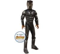 Costume Deluxe Enfant - RUBIE'S - Black Panther - Imprimé - Masque Inclus - Taille S à L