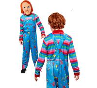 Costume D'Enfant Chucky + Masque Halloween Tenue Fantaisie Jeu D'Enfants