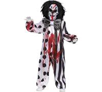 Costume D'Enfant Clown Tueur Saignant M 8/10