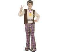 Costume D'Enfant Hippie Années 60 70 Garçons Tenue Hippy Pour Fête D'Été