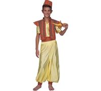 Costume d'enfant oriental pour garçon déguisement de carnaval jaune-rouge 5-6 ans (110-122 cm)