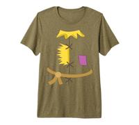 Costume d'épouvantail Halloween Magicien d'Oz Patch Vintage T-Shirt Haut de Gamme
