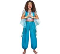 costume des 1001 nuits pour filles Costume de danseuse du ventre pour enfants turquoise-or