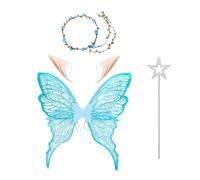 Costume Des Ailes De Fée - Assaissement De Tenue De Papillon, Accessoire De Fête Magique | Ensemble D'ailes Réglables Élastiques, Pièce De Costume Coloré Légère Pour L'événement Halloween Dress Up
