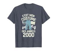 Costume des Années 2000 Vintage Tee Homme Femme Original Fan T-Shirt, Homme, Bleu Chiné, 6XL