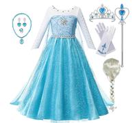 Costume d'été fantaisie reine Elsa Anna pour filles, robe de princesse pour tout-petits, fête Cosplay d'halloween, Vesidos pour 2 à 10 ans Anna F