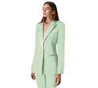 Costume deux pièces pour femme - Costume dame de bureau - Coupe ajustée - Blazer et pantalon - Ensemble costume d'affaires - Tenue décontractée - Tenue de bal de fin d'année, vert menthe, M