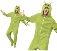 Costume D'Halloween Alien Pour Hommes Et Femmes, Combinaison Alien S-L