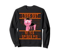 Costume d'halloween Amusant Cochon araignée Halloween Sweatshirt