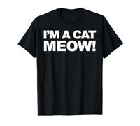Costume d'halloween Amusant et Sarcastique I'm a Cat Meow T-Shirt Graphique avec Valeur