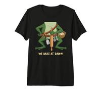 Costume d'halloween Amusant Frog Baker We Bake At Dawn Meme T-Shirt Haut de Gamme