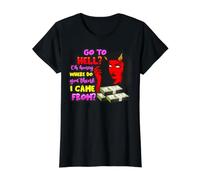 Costume d'halloween Amusant Go to Hell - Diable Mignon - Femme Coquine T-Shirt Graphique avec Valeur