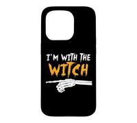 Costume d'halloween Amusant pour Couple I'm with The Witch Coque pour iPhone 15 Pro