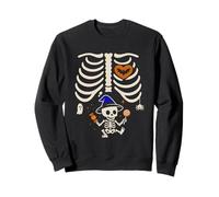 Costume d'halloween Amusant pour Femme Enceinte, Citrouille, Cage côtelée Sweatshirt