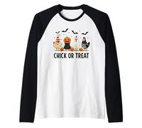 Costume d'halloween Amusant pour Poussin ou friandises, Citrouille, fantôme, Momie Manche Raglan