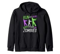 Costume d'halloween Amusant Run Like You're Running from Zombies Sweat à Capuche