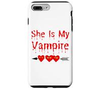 Costume d'halloween Amusant She is My Vampire pour Femmes, Hommes, garçons et Filles Coque pour iPhone 7 Plus/8 Plus