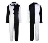 Costume d'Halloween Art le clown combinaison, body terrifier, clown tueur pour adultes, réplique du personnage d'horreur détaillée (noir et blanc, taille 3XL)
