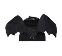 Costume d'Halloween avec ailes de chauve-souris pour animal domestique - Robe de fête avec trou de traction pour chiot - Accessoire amusant E6R9 avec fixation cool