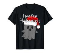 Costume d'halloween avec Chapeau de Père Noël mème fantôme T-Shirt