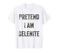 Costume d'halloween avec Inscription « Pretend I Am Selenite Mineral Stone Lover » T-Shirt