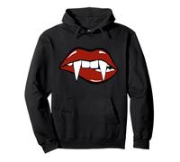 Costume d'Halloween avec lèvres de vampire et dents de crocs rouges Sweat à Capuche