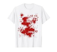 Costume d'halloween avec plaie sanglante, Zombie blessé par éclaboussures de Sang T-Shirt
