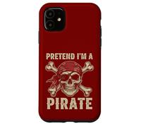 Costume d'halloween avec tête de Mort et os croisés « Pretend I'm a Pirate » Coque pour iPhone 11