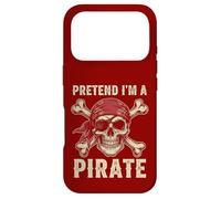 Costume d'halloween avec tête de Mort et os croisés « Pretend I'm a Pirate » Coque pour iPhone 17 Pro