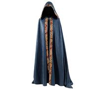 Costume d'Halloween - Cape à capuche pour adulte - Prêtre d'église - Manteau long - Veste de renaissance - Cape gothique médiévale - Déguisement pour fête d'Halloween - Taille S à 4XL