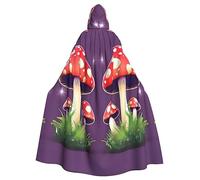 Costume d'Halloween champignon rouge magique, cape longue à capuche, longue cape en velours, costume de costumade, Champignon rouge magique, taille unique