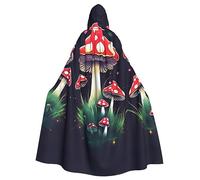Costume d'Halloween champignon rouge magique, cape longue à capuche, longue cape en velours, costume de costumade, Champignons magiques, taille unique